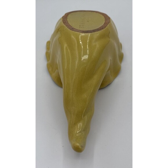 Vintage Frankoma Cornucopia Pottery Desert Gold/Buttercup Glazed Dish 12" #222 - Picture 9 of 14